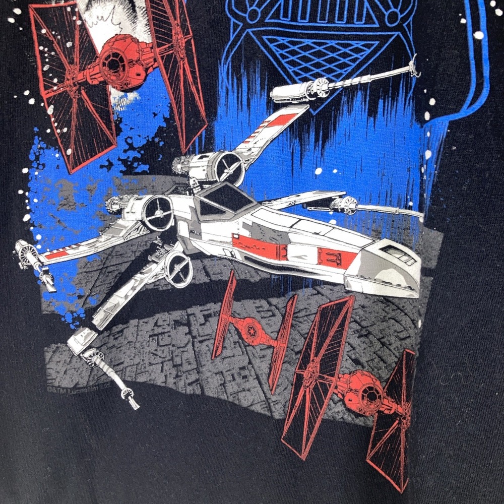 Star Wars Black T-shirt Kids XL 100% Cotton - Picture 3 of 9